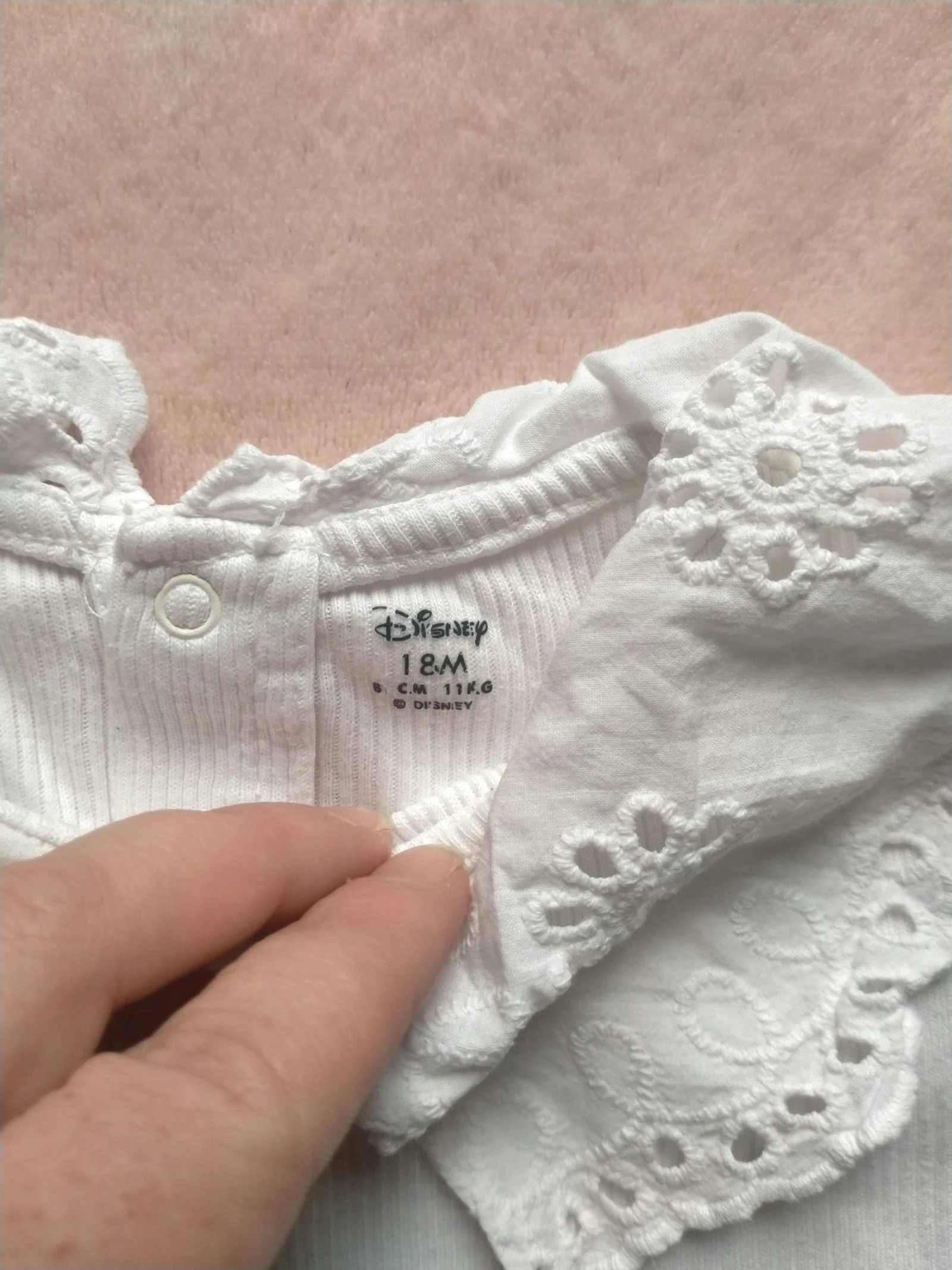 Disney Marie babybody wit met geborduurde kraag 18 maanden – photo 5